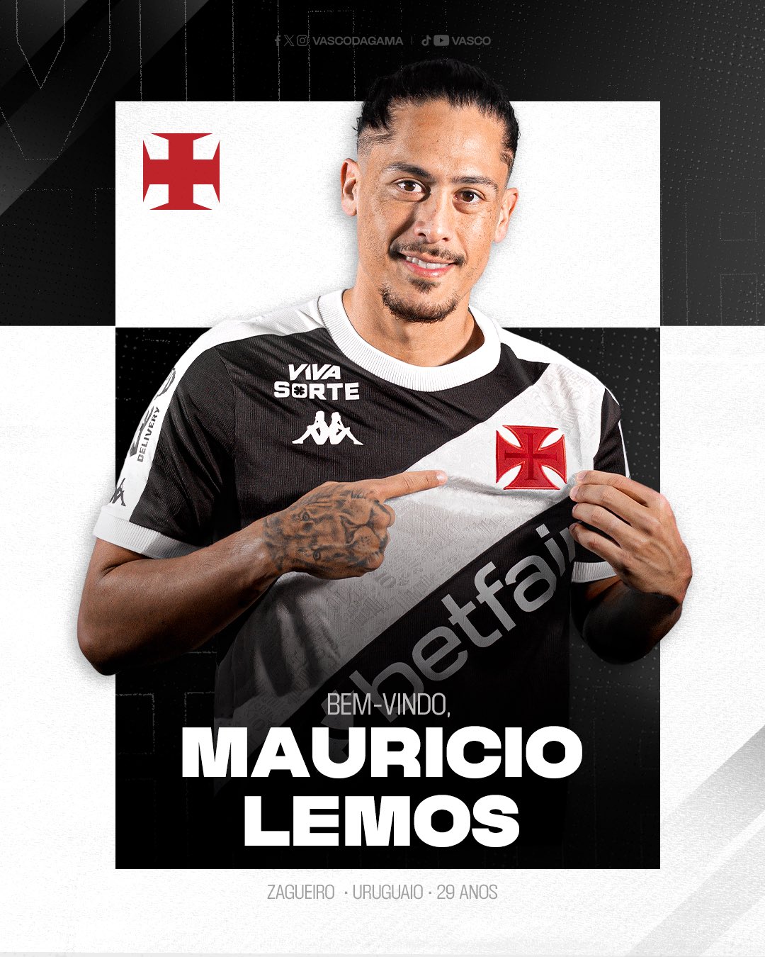 Subtítulo: Defensor uruguaio promete fortalecer a defesa do Vasco com sua trajetória no futebol europeu e liderança em campo.