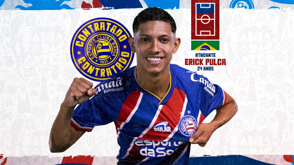 Futebol Bahia contrata Erick Pulga, artilheiro da Série B, por 3 milhões de dólares