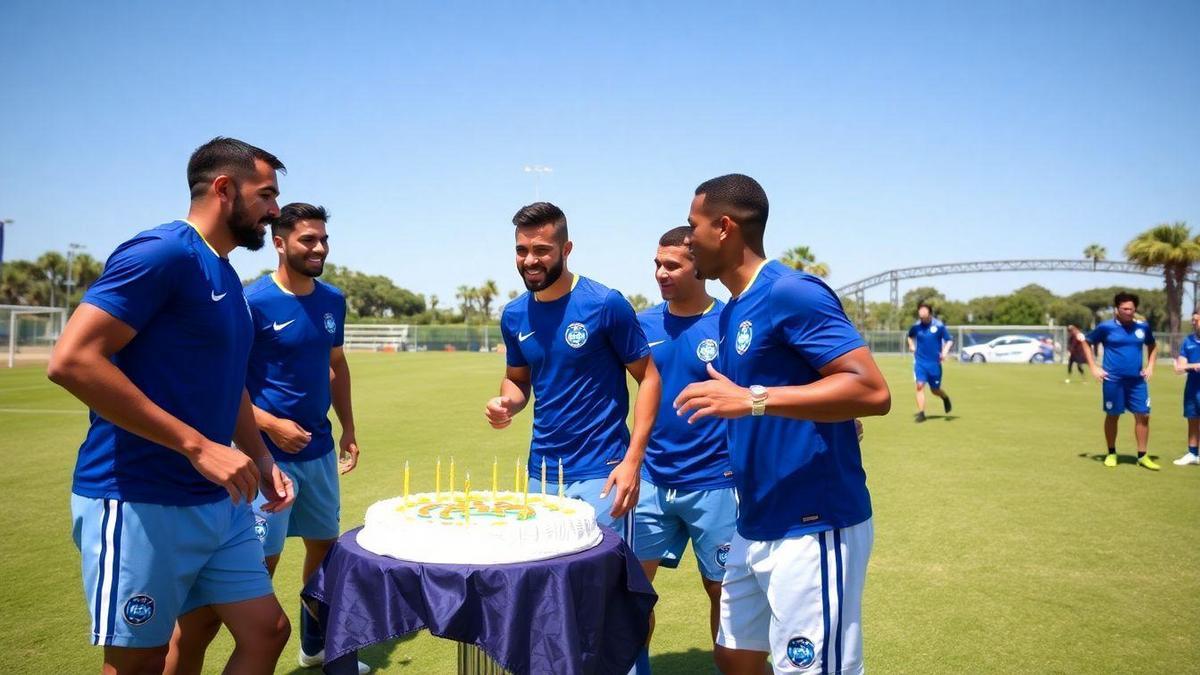 dudu-ganha-trote-de-aniversario-durante-treino-do-cruzeiro-nos-eua