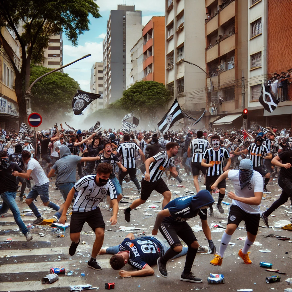 torcidas organizadas de Atlético-MG e Cruzeiro antes do clássico