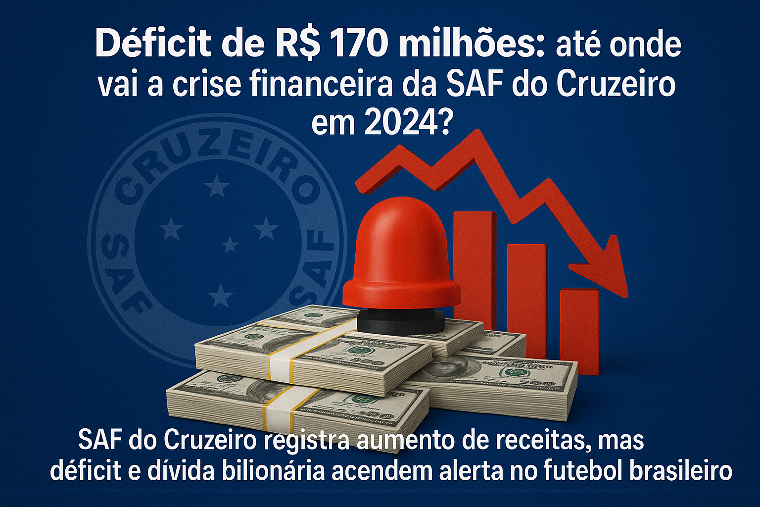 Déficit de R$ 170 milhões: até onde vai a crise financeira da SAF do Cruzeiro em 2024?