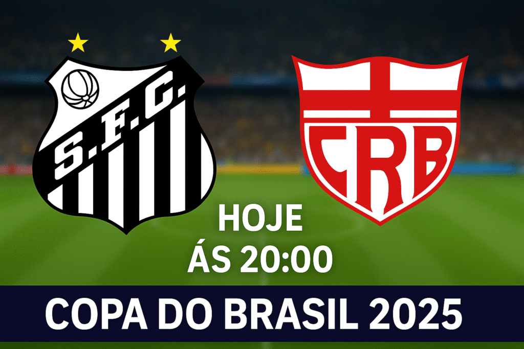 Santos x CRB hoje (22/05): Onde assistir, escalações e quem avança na Copa do Brasil?
