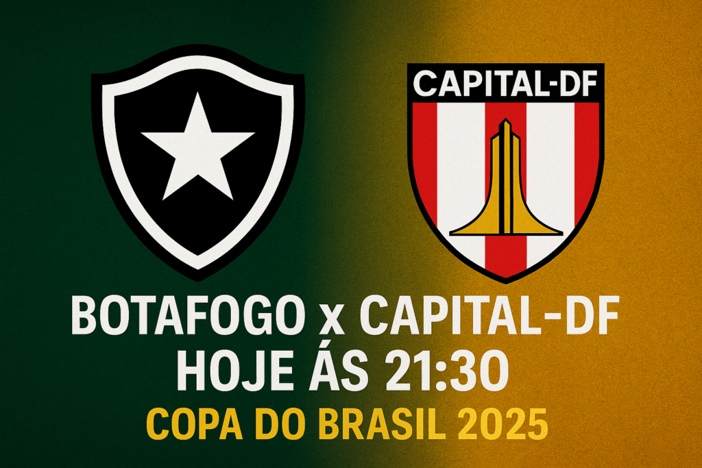 Botafogo x Capital-DF hoje (22/05): Onde assistir, horário e quem avança na Copa do Brasil 2025?