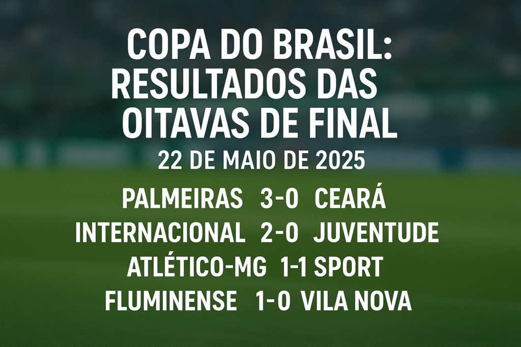 Copa do Brasil: Resumo dos Jogos de 22/05/2025 – Quem Avançou às Oitavas?