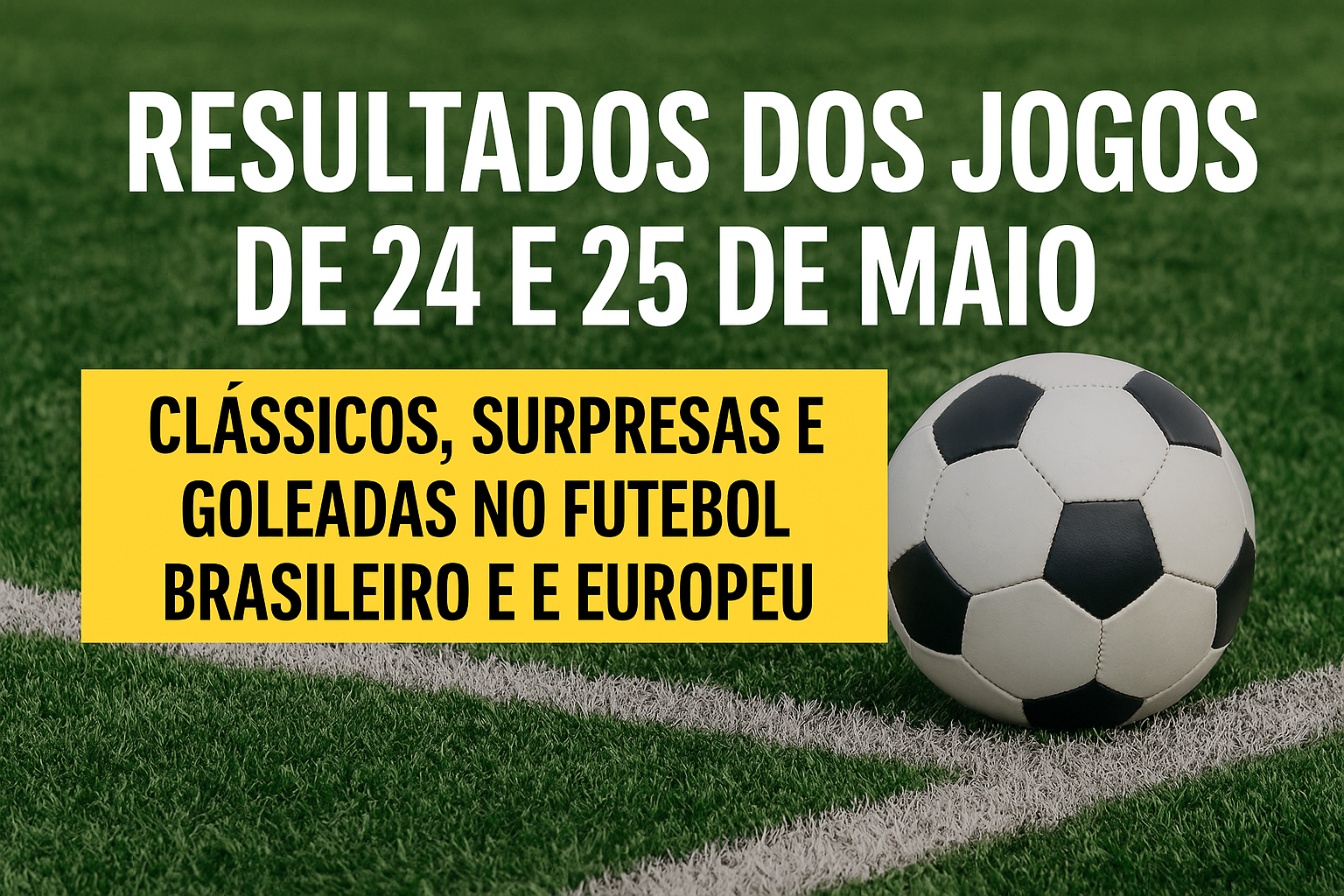 Resumo Completo: Partidas e Placar dos Jogos de 24 e 25 de Maio"