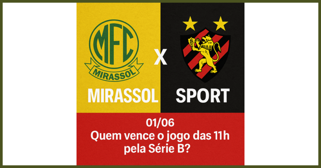 Mirassol x Sport hoje (01/06): quem vence o jogo das 11h pela Série B no Campos Maia?