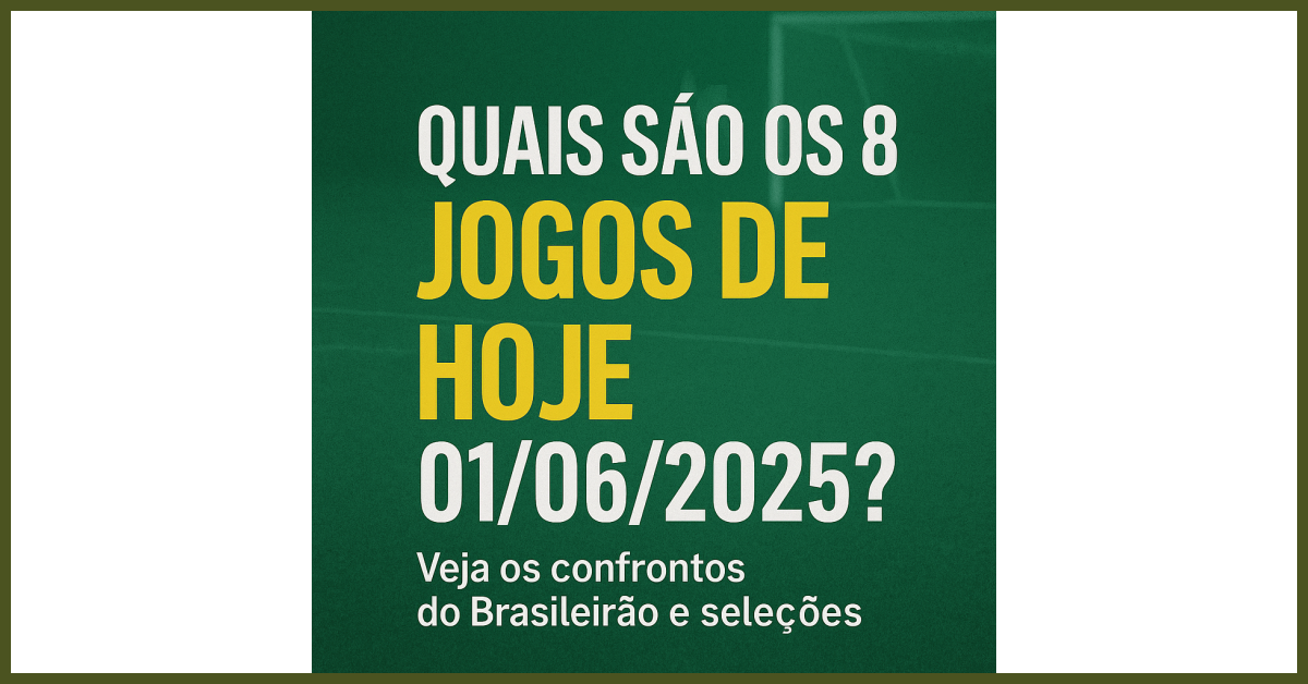 Se você está em busca dos jogos de hoje 01/06/2025, prepare-se para um domingo emocionante. A 11ª rodada do Campeonato Brasileiro promete partidas decisivas, com grandes clubes em campo