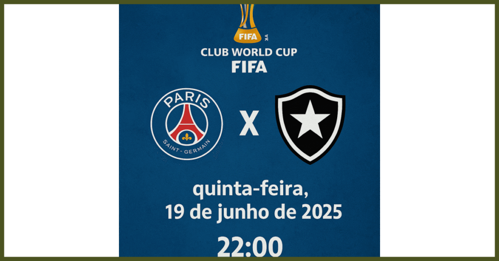 PSG x Botafogo hoje (19/06/2025): horário, onde assistir e tudo sobre o jogo da Copa do Mundo de Clubes: o que saber?