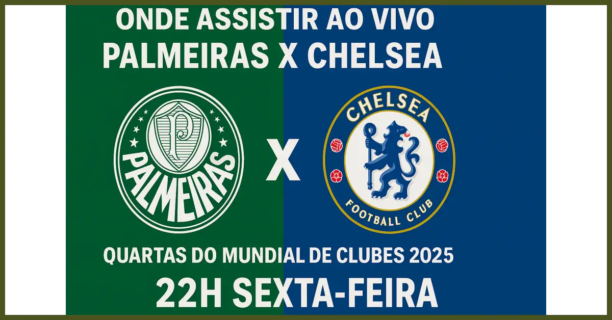 Onde assistir ao vivo Palmeiras x Chelsea?