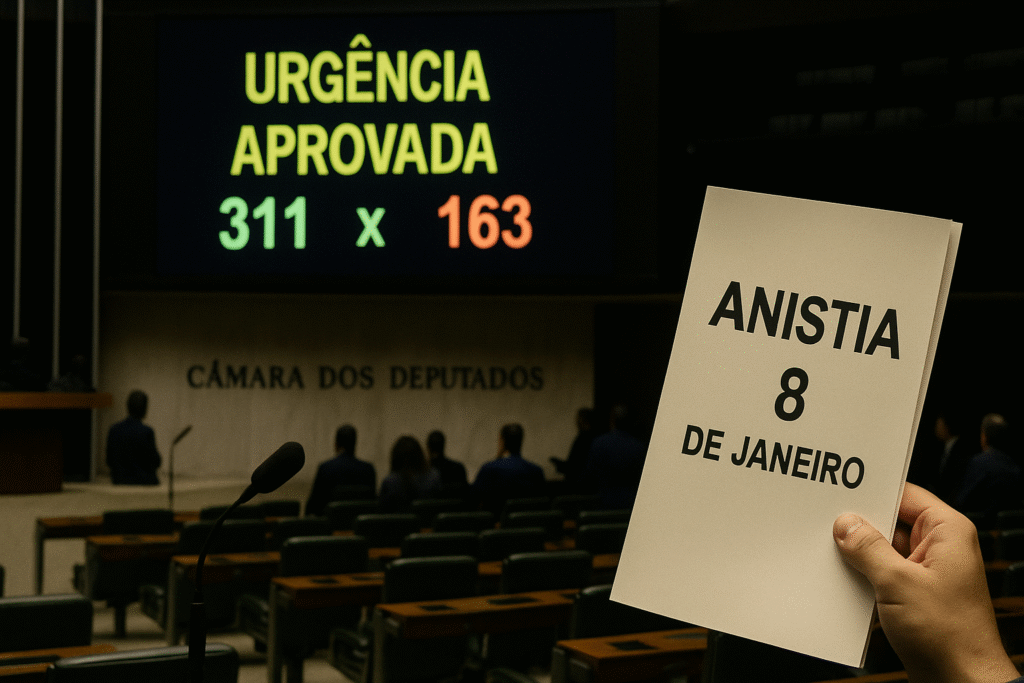 7 pontos para entender: Câmara aprova urgência da anistia do 8 de Janeiro — e o que pode acontecer agora