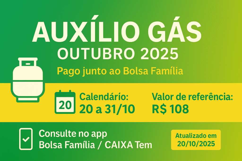 Auxílio Gás em outubro