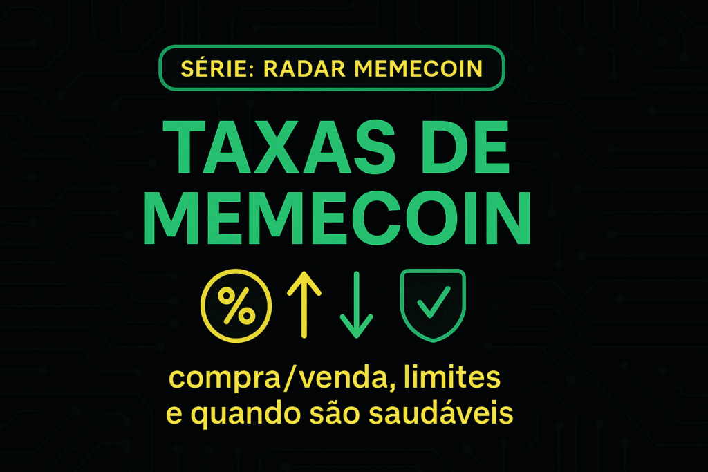 07. Taxas de memecoin: compra/venda, limites e quando são saudáveis: o que saber?