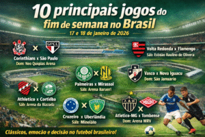 10 principais jogos do fim de semana no Brasil: quais valem mais atenção?