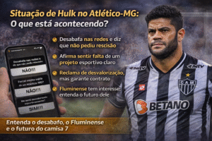 Situação de Hulk no Atlético-MG: o que está acontecendo? 7 pontos para entender o desabafo, o Fluminense e o futuro do camisa 7