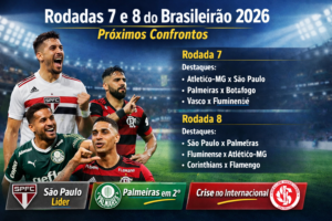 7 jogos decisivos? Veja os confrontos das rodadas 7 e 8 do Brasileirão 2026
