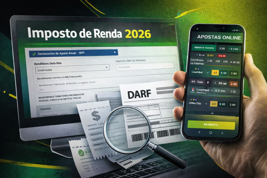 Ganhos com bets entram de vez no IR 2026: o que declarar, quando pagar e onde muita gente erra