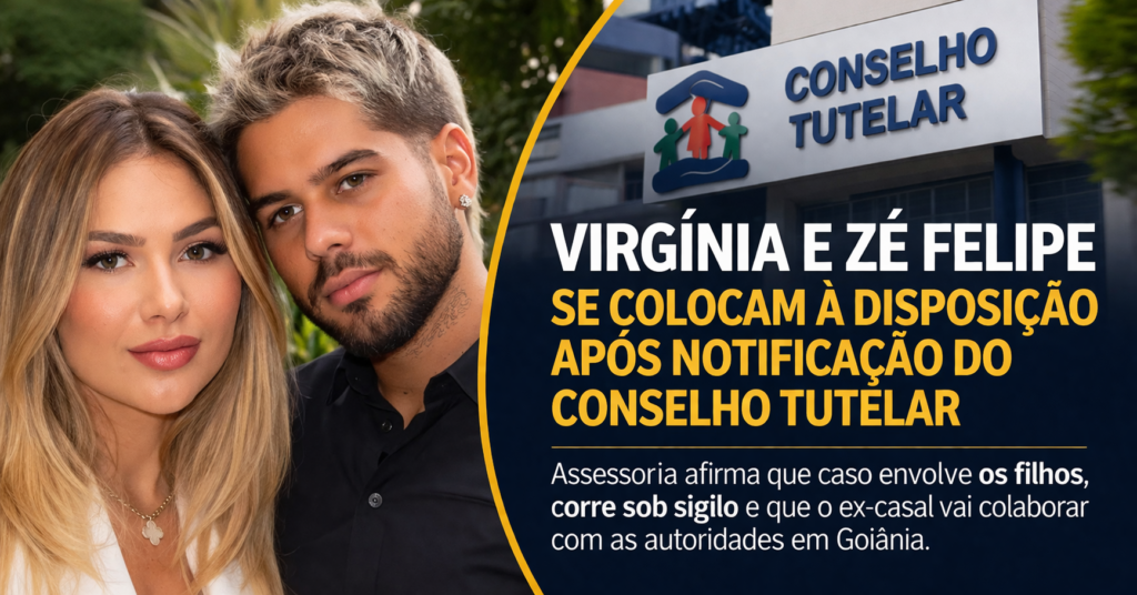 Virginia e Zé Felipe se colocam à disposição após apuração sobre frequência escolar