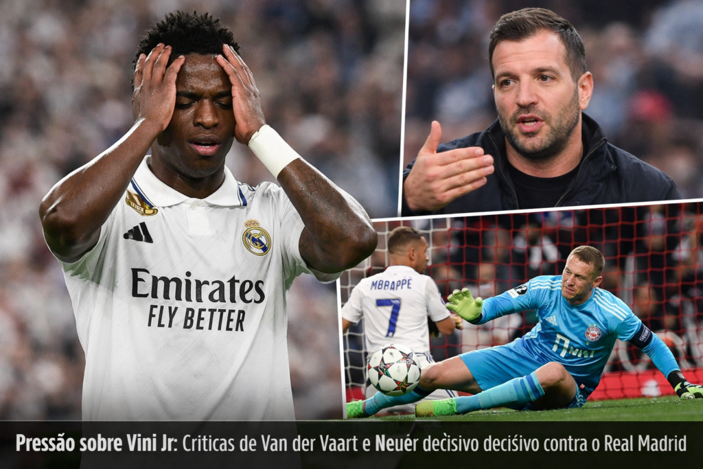 Vini Jr recebe críticas após derrota do Real Madrid para o Bayern, e ex-meia mira simulações na Champions