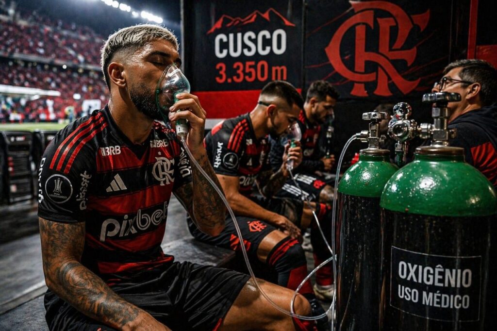 Como hotel pressurizado e oxigênio no intervalo entraram no plano do Flamengo em Cusco