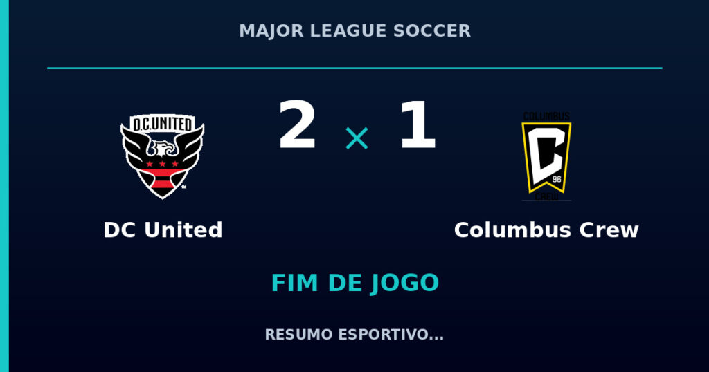 DC United 2 x 1 Columbus Crew: resumo e números da partida