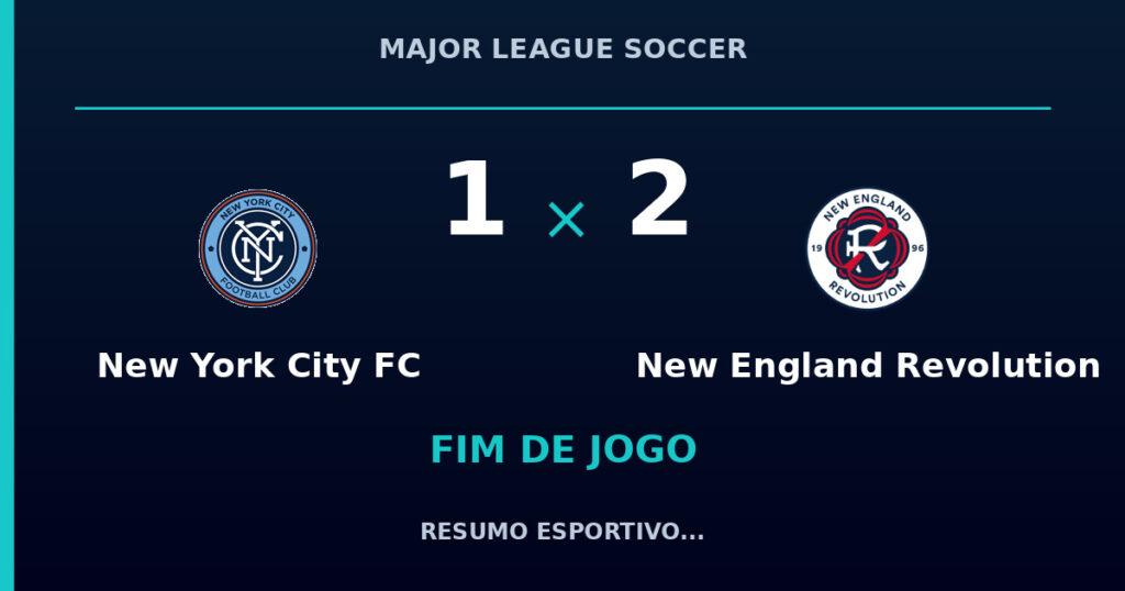New York City FC 1 x 2 New England Revolution: resumo e números da partida