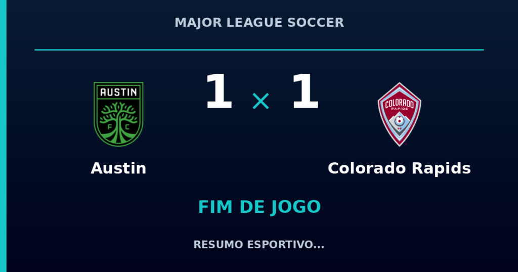 Austin 1 x 1 Colorado Rapids: resumo e números da partida