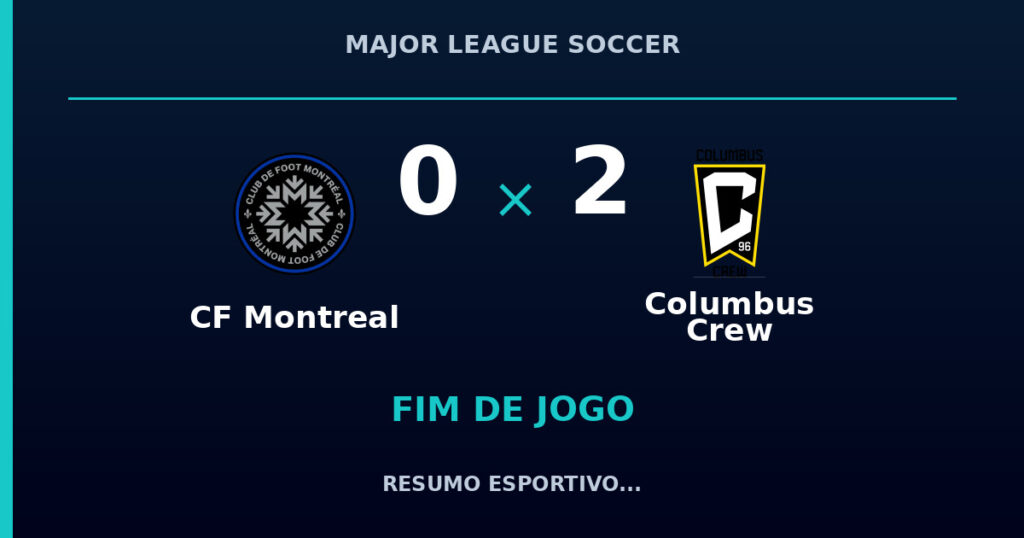 CF Montreal 0 x 2 Columbus Crew: resumo e números da partida