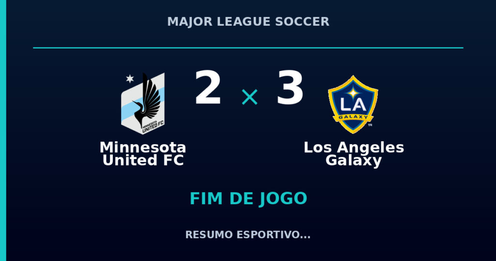 Minnesota United FC 2 x 3 Los Angeles Galaxy: resumo e números da partida