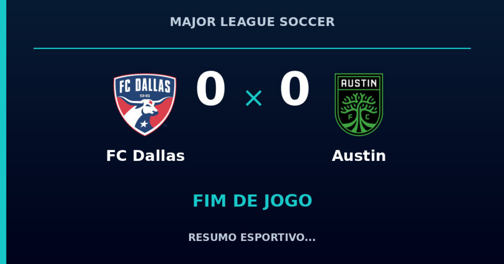 FC Dallas 0 x 0 Austin: resumo e números da partida