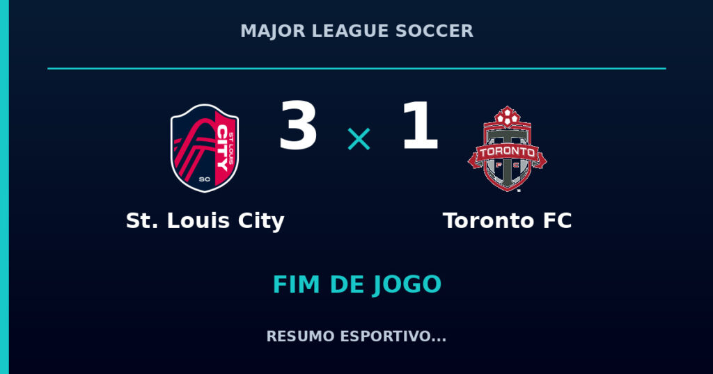 St. Louis City 3 x 1 Toronto FC: resumo e números da partida