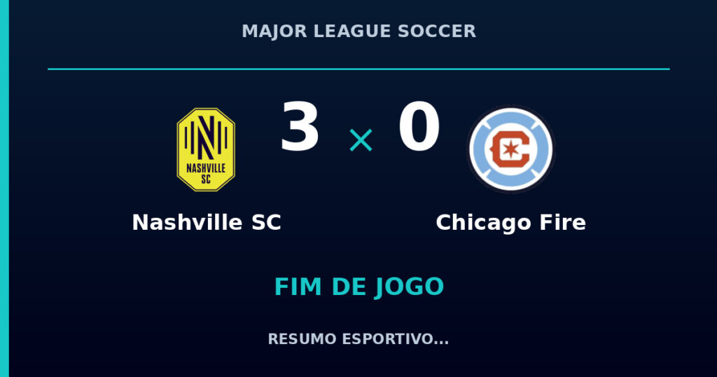 Nashville SC 3 x 0 Chicago Fire: resumo e números da partida