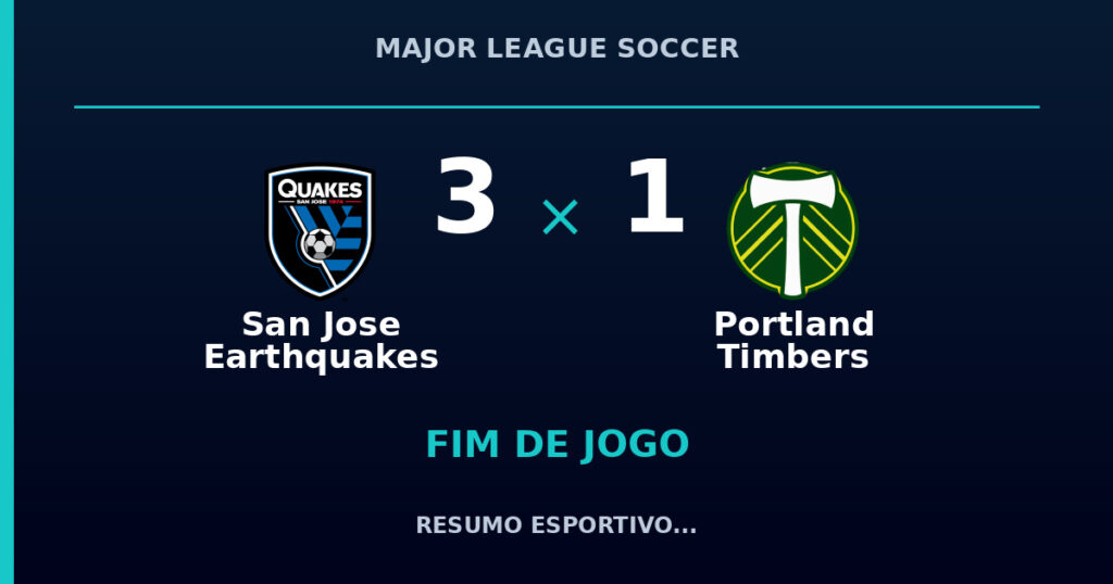 San Jose Earthquakes vence Portland Timbers por 3 a 1