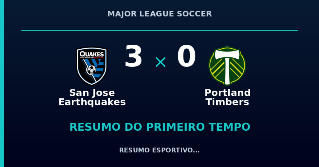 San Jose Earthquakes 3 x 0 Portland Timbers: como foi o primeiro tempo