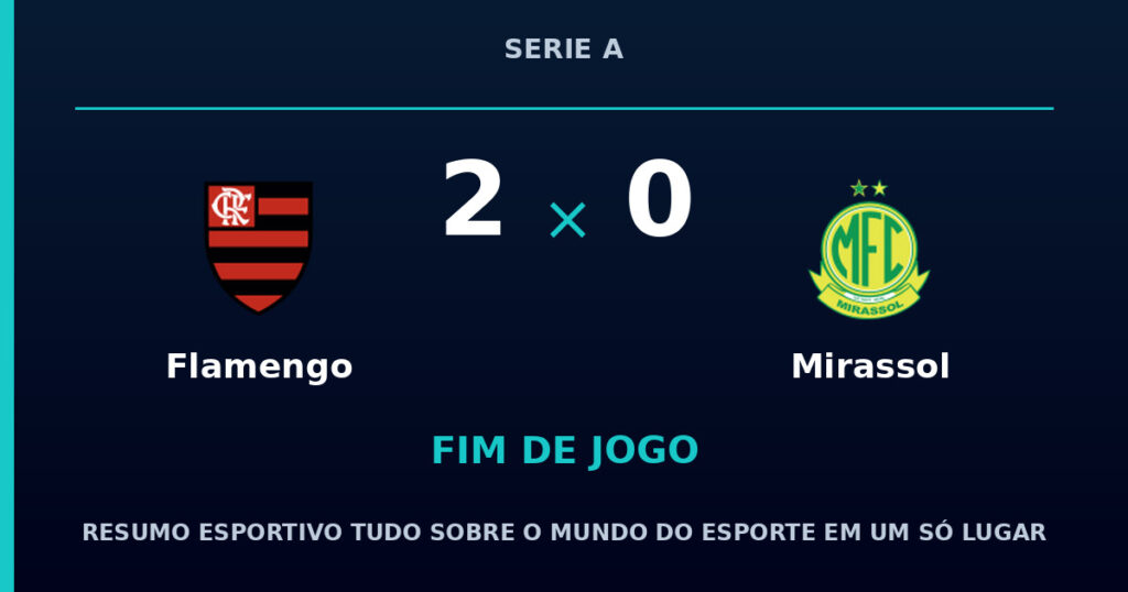 Flamengo 2 x 0 Mirassol: veja o resumo da partida