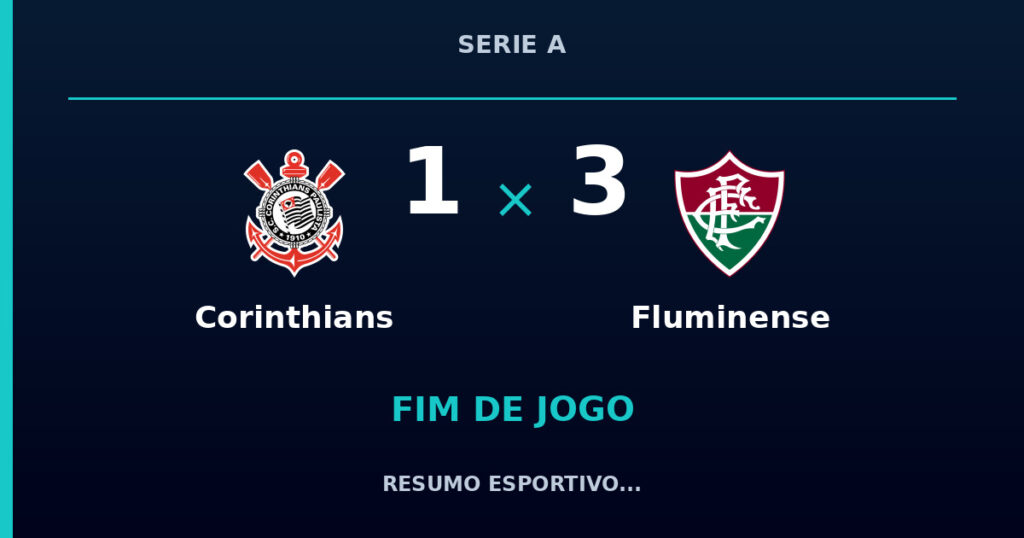 Corinthians 1 x 3 Fluminense: resumo e números da partida