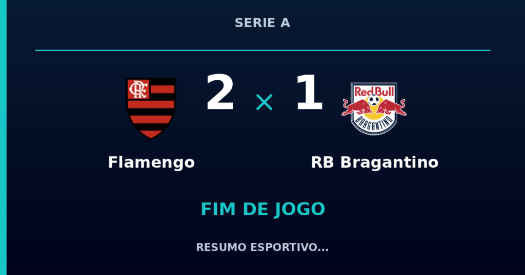 Flamengo 2 x 1 RB Bragantino: resumo e números da partida