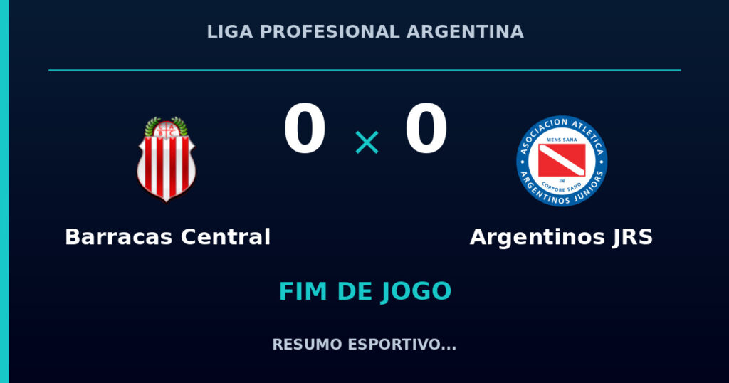 Barracas Central 0 x 0 Argentinos JRS: resumo e números da partida