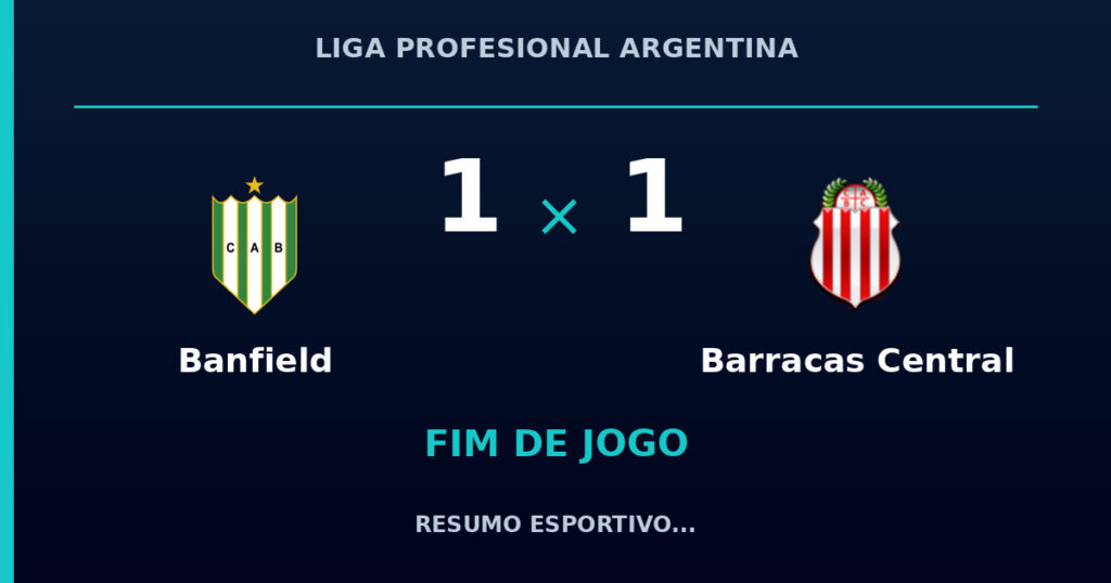 Banfield 1 x 1 Barracas Central: resumo e números da partida