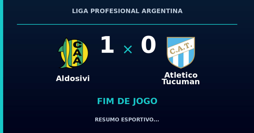 Aldosivi 1 x 0 Atletico Tucuman: resumo e números da partida