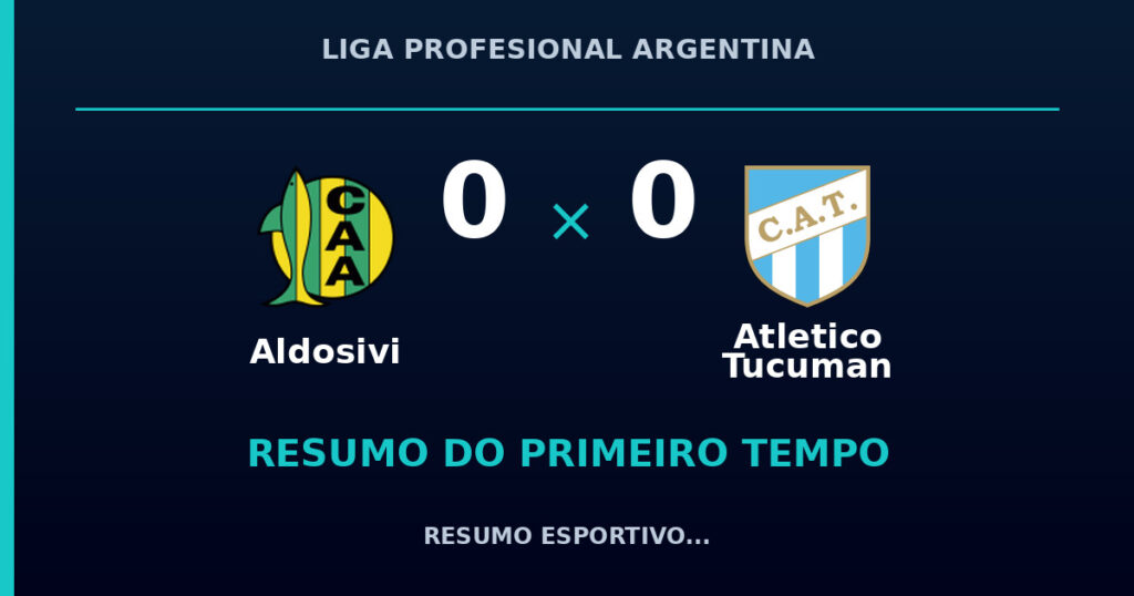 Aldosivi 0 x 0 Atletico Tucuman: resumo do primeiro tempo