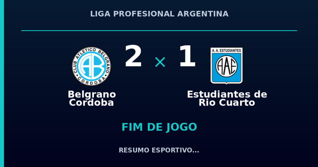 Belgrano Cordoba 2 x 1 Estudiantes de Rio Cuarto: resumo e números da partida
