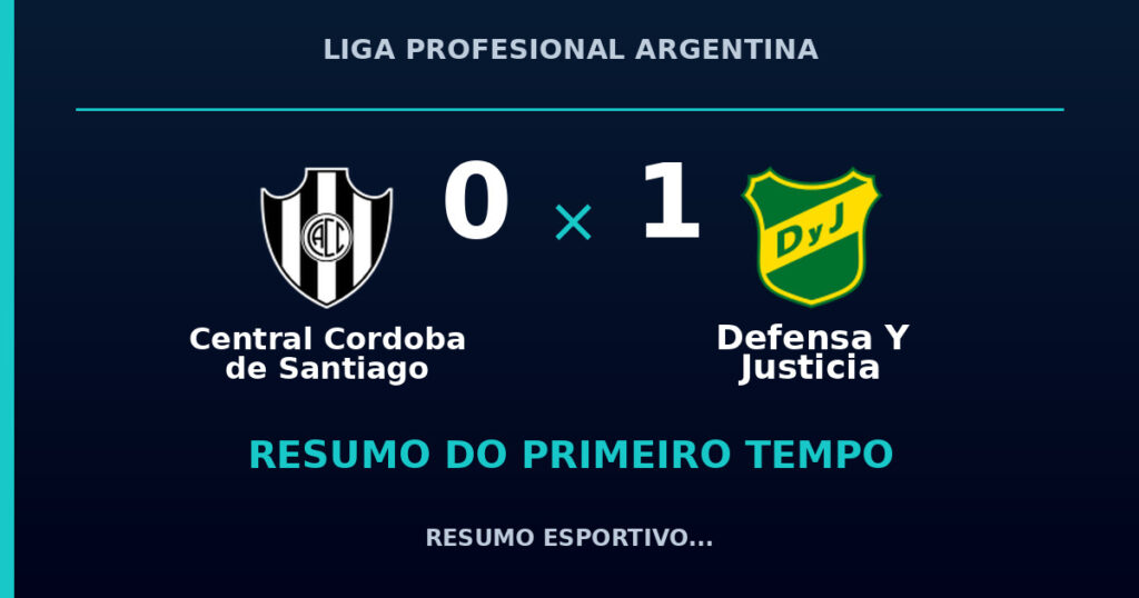 Central Cordoba de Santiago 0 x 1 Defensa Y Justicia: resumo do primeiro tempo