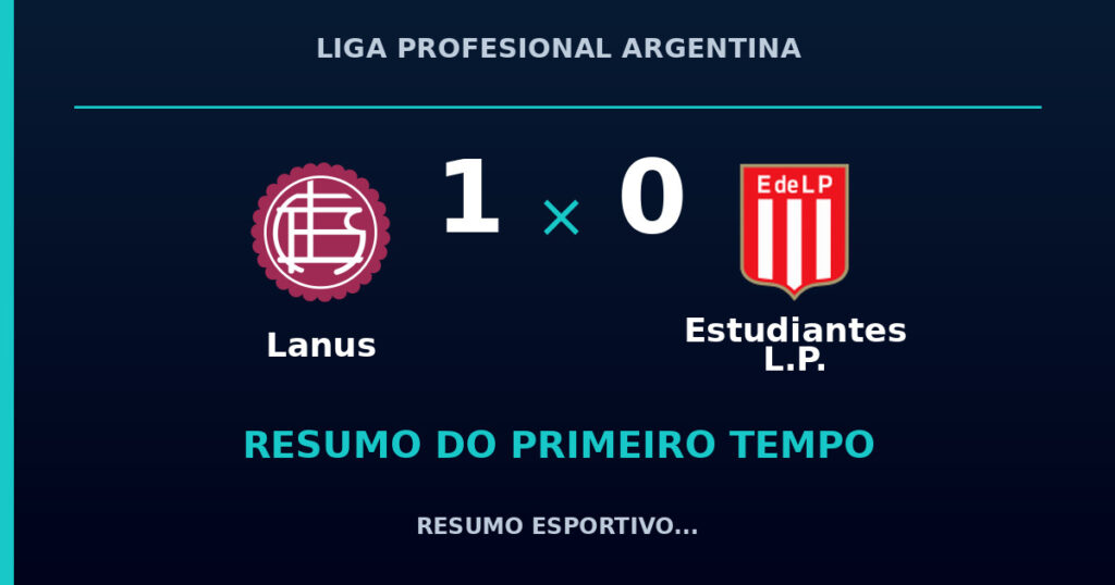Lanus 1 x 0 Estudiantes L.P.: resumo do primeiro tempo