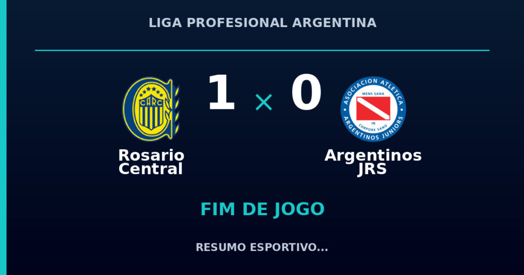 Rosario Central 1 x 0 Argentinos JRS: resumo e números da partida