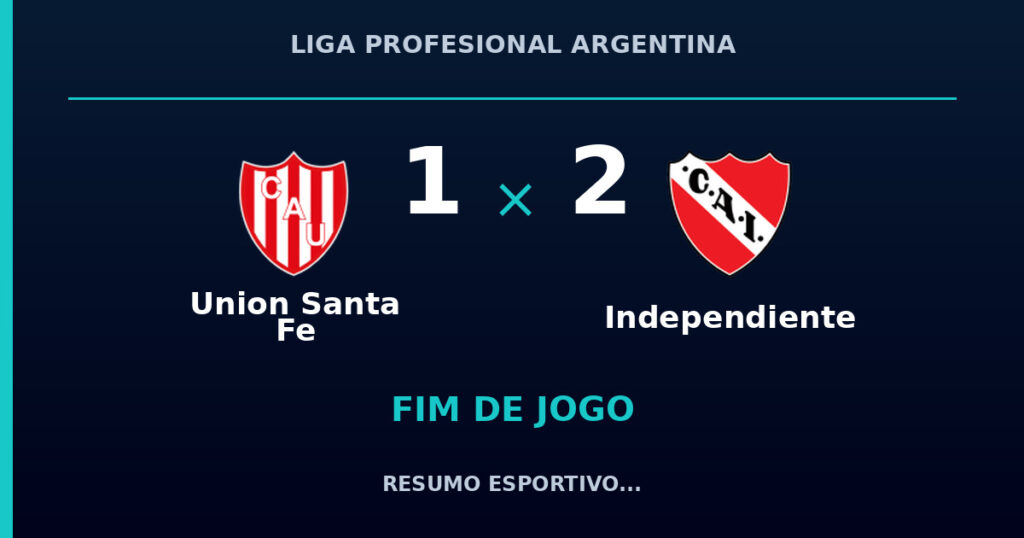 Union Santa Fe 1 x 2 Independiente: resumo e números da partida