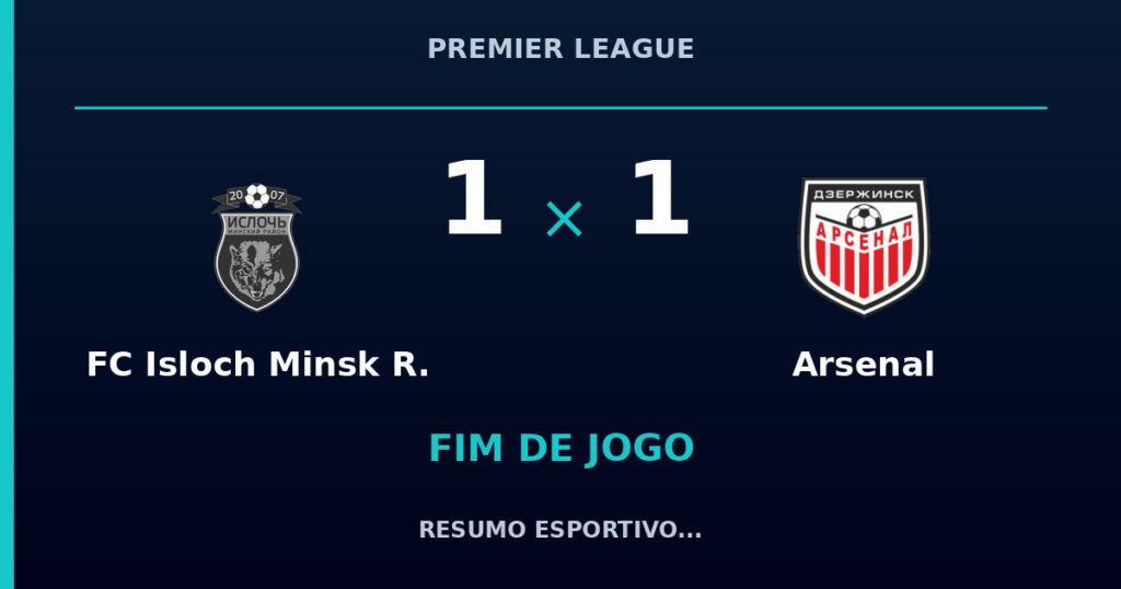 FC Isloch Minsk R. 1 x 1 Arsenal: resumo e números da partida