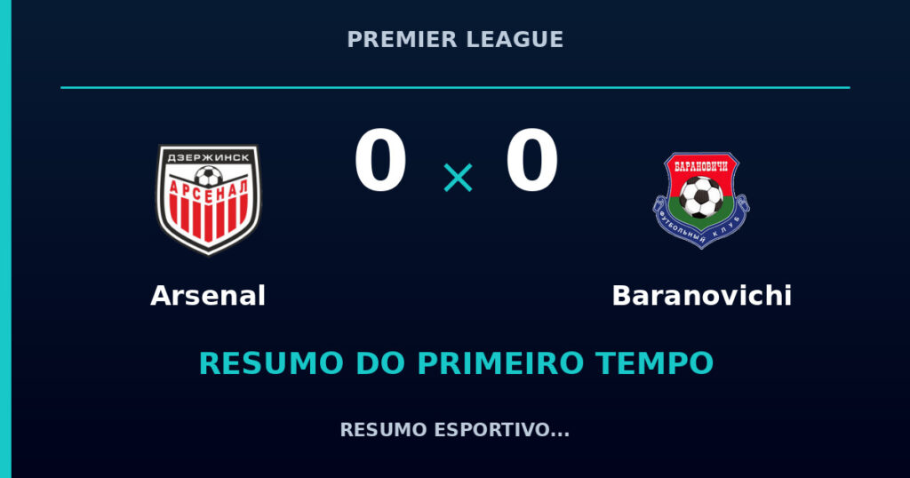 Arsenal 0 x 0 Baranovichi: resumo do primeiro tempo