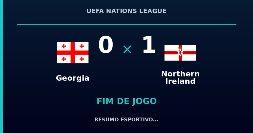 Northern Ireland marca no fim e vence Georgia por 1 a 0