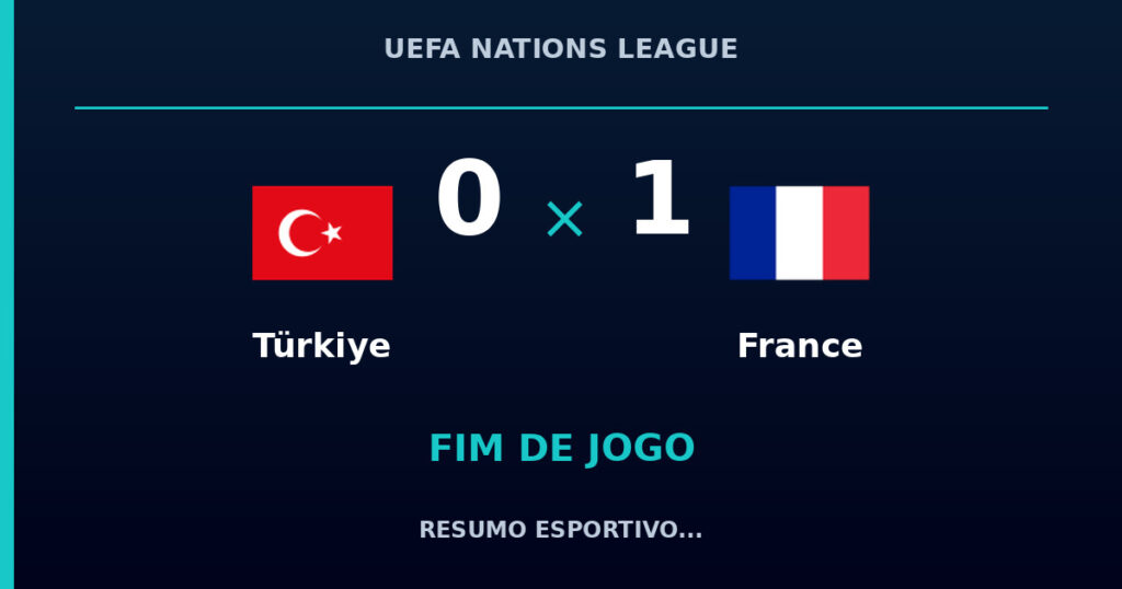 France vence Türkiye por 1 a 0