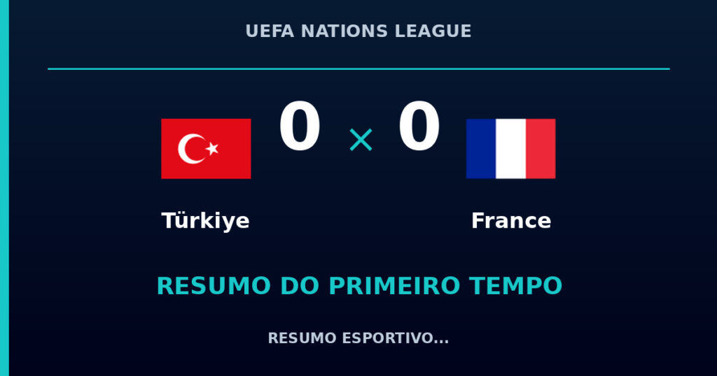 Türkiye 0 x 0 France: como foi o primeiro tempo